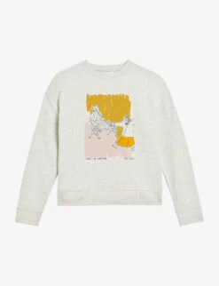 Ted Baker Granza Graphic-print Cotton-blend Jersey Sweatshirt