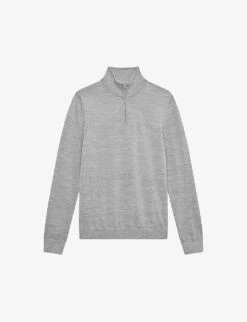 Reiss Blackhall Zipped Funnel-neck Merino-wool Jumper