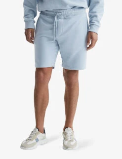 Reiss Henry Oversized Cotton-jersey Shorts -Selfridges Store R03951642 ICEBLUE ALT02