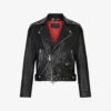 AllSaints Dren Biker-collar Zip-detail Leather Jacket