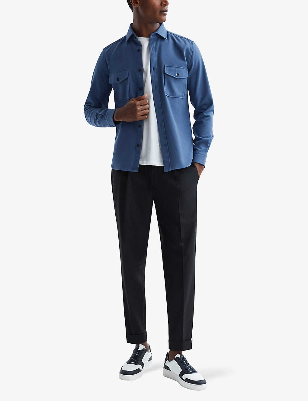 Reiss Arlo Patch-pocket Cotton Overshirt 2 Reiss Arlo Patch-pocket Cotton Overshirt - Image 2