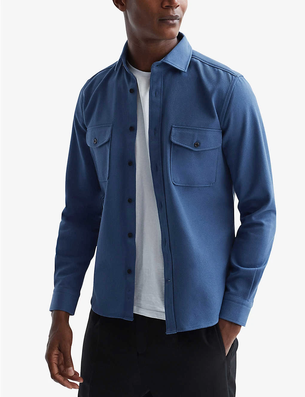 Reiss Arlo Patch-pocket Cotton Overshirt 3 Reiss Arlo Patch-pocket Cotton Overshirt - Image 3