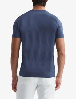 Reiss Caspian Regular-fit Cotton-jersey T-shirt -Selfridges Store R03962229 BLUENIGHT ALT03