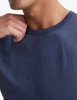 Reiss Caspian Regular-fit Cotton-jersey T-shirt -Selfridges Store R03962229 BLUENIGHT ALT04