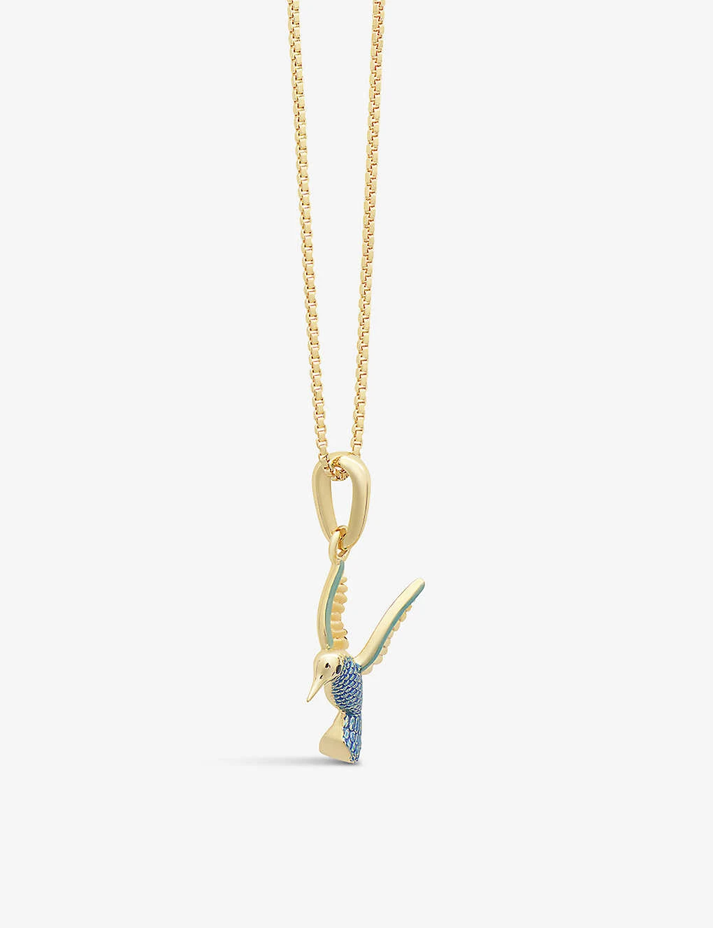 Freedom Blue Hummingbird 22ct Yellow Gold-plated Sterling Silver Necklace 2 Freedom Blue Hummingbird 22ct Yellow Gold-plated Sterling Silver Necklace - Image 2