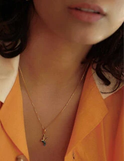 Freedom Blue Hummingbird 22ct Yellow Gold-plated Sterling Silver Necklace 6 Freedom Blue Hummingbird 22ct Yellow Gold-plated Sterling Silver Necklace -Selfridges Store R03965022 GOLD ALT02