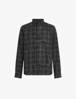 AllSaints Tucker Checked Organic Cotton-blend Shirt