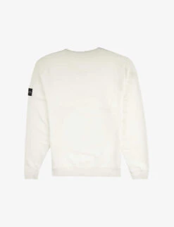 Stone Island Brand-patch Cotton Sweatshirt 6-14 Years -Selfridges Store R03966550 OFFWHITE ALT02