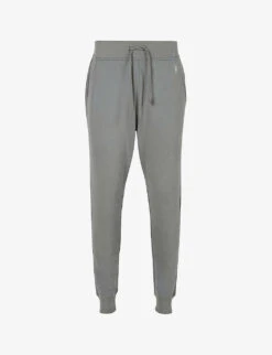 AllSaints Raven Logo-embroidered Tapered-leg Cotton-jersey Jogging Bottoms