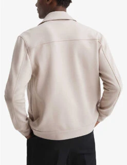 Reiss Jerry Flap-pocket Stretch-woven Overshirt -Selfridges Store R03978258 OATMEAL ALT03