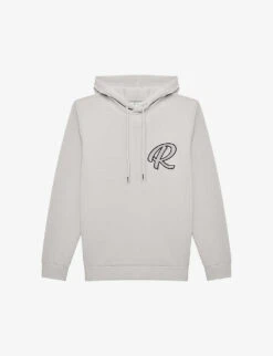 Reiss Fabien R Logo-embroidered Stretch-woven Hoody