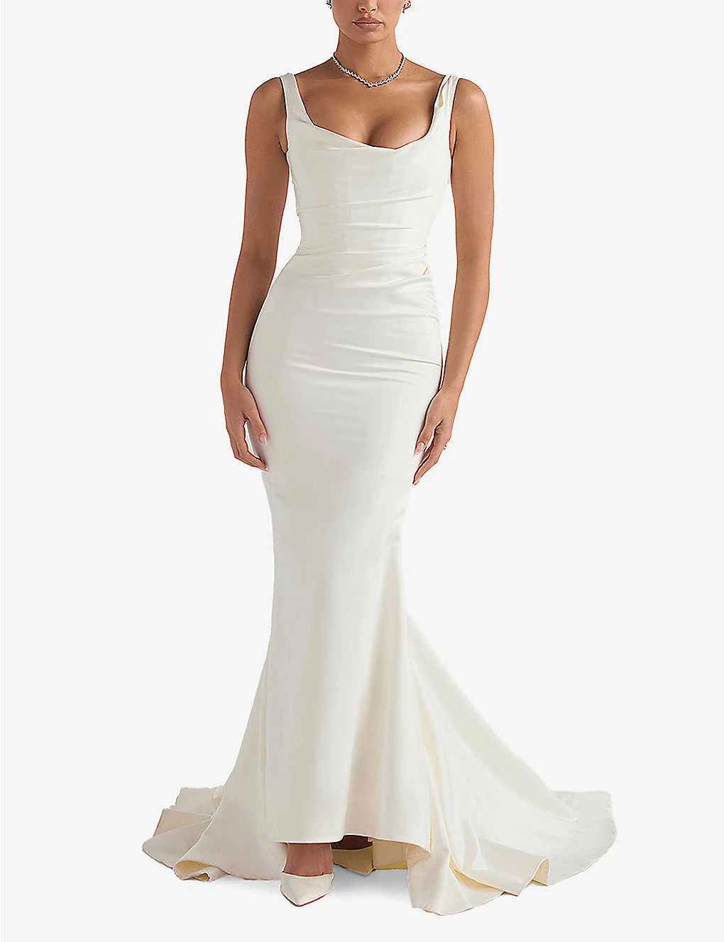 Emilie Cowl-neckline Satin Bridal Gown 2 Emilie Cowl-neckline Satin Bridal Gown - Image 2