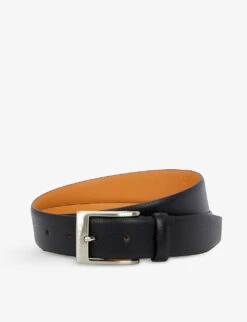 Logo-engraved Leather Belt