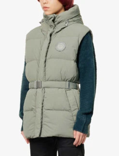 Canada Goose Rayla Funnel-neck Shell-down Gilet -Selfridges Store R03993352 SAGEBRUSH ALT02