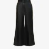 Joseph Taja Belted Wide-leg High-rise Leather Trousers