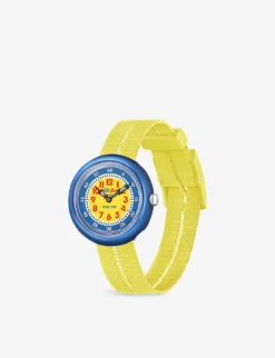 Flik Flak FBNP189 Retro Yellow Bio-sourced Plastic And Recycled PET-blend Watch