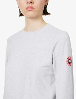 Canada Goose Muskoka Logo-print Cotton Sweatshirt -Selfridges Store R03997818 SILVERBIRCHHEATHER ALT04