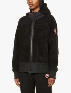 Canada Goose Simcoe Brand-patch Recycled Wool-blend Hoody -Selfridges Store R03997822 BLACKNOIR ALT02