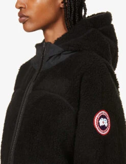 Canada Goose Simcoe Brand-patch Recycled Wool-blend Hoody -Selfridges Store R03997822 BLACKNOIR ALT04