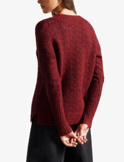 Ted Baker Jackeiy V-neckline Stretch-knit Jumper -Selfridges Store R03999036 RED ALT03