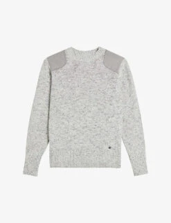 Ted Baker Colbiey Contrast-shoulders Knitted Jumper