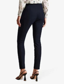 Ted Baker Liroi Popper-detail High-rise Stretch Leggings -Selfridges Store R04000407 NAVY ALT02