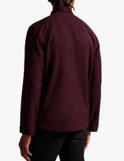 Ted Baker Harrington Regular-fit Stretch-woven Overshirt -Selfridges Store R04003738 MAROON ALT03