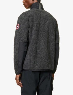 Canada Goose Kelowna Brand-patch Recycled Wool-blend Fleece Jacket -Selfridges Store R04003790 IRONGREY ALT03