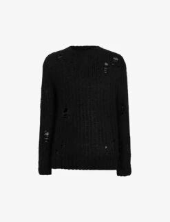 AllSaints Breaker Oversized Alpaca And Recycled Polyamide-blend Jumper