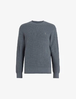 AllSaints Aspen Logo-embroidered Crewneck Cotton-blend Jumper