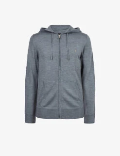 AllSaints Ramskull-embroidered Wool Hoody