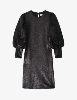 By Malina Rubina Metallic Woven Mini Dress