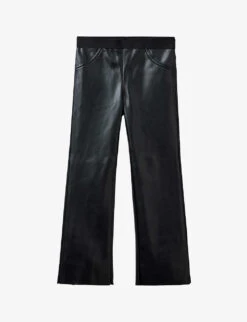 Benetton Flared-leg Mid-rise Faux-leather Trousers 6-14 Years