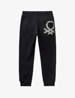 Benetton Logo-print Pocket Cotton-jersey Jogging Bottoms 6-14 Years -Selfridges Store R04008213 BLACK ALT02