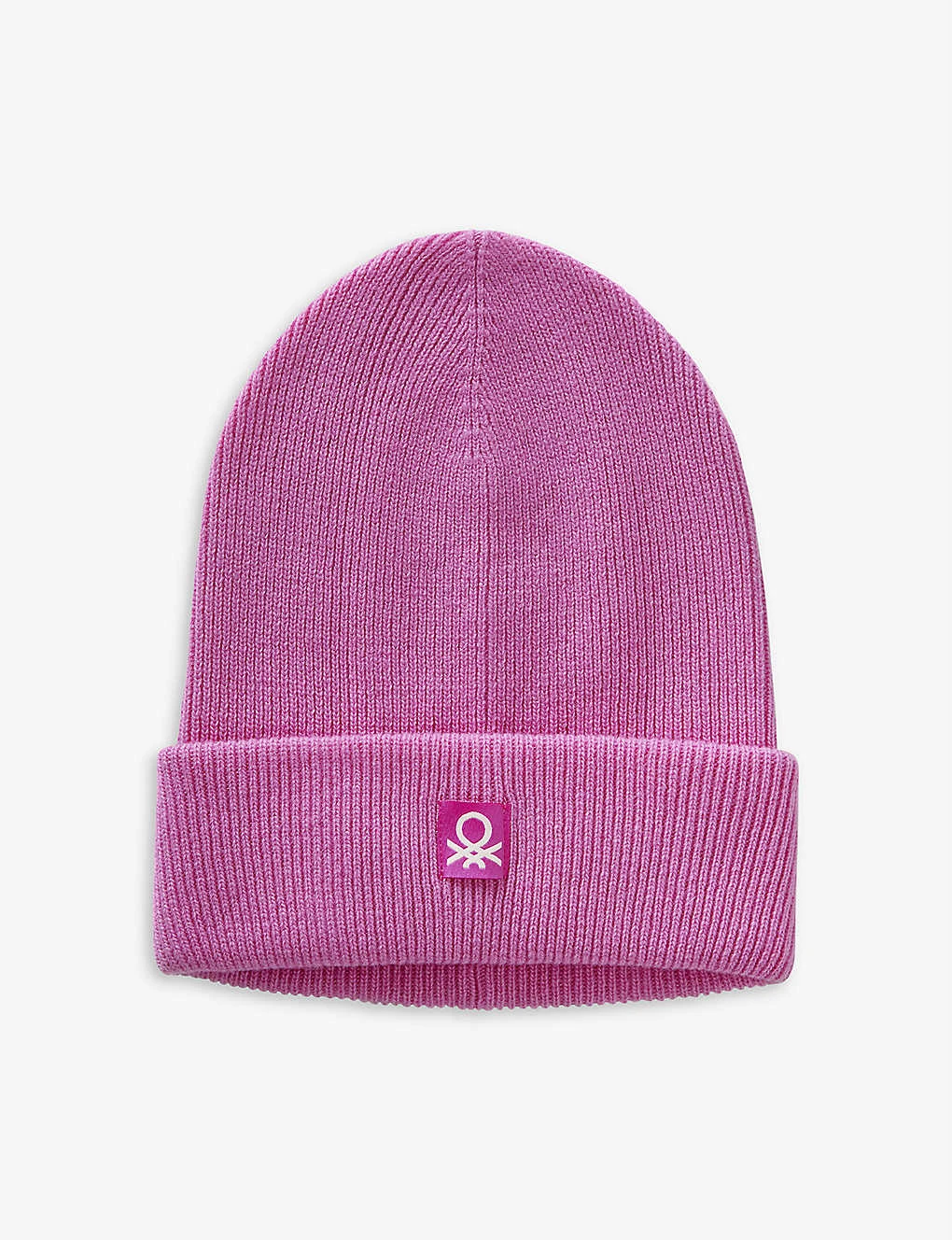 Benetton Logo-patch Wool-blend Beanie Hat 6-12 Years 1 Benetton Logo-patch Wool-blend Beanie Hat 6-12 Years