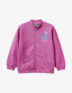 Benetton Logo Graphic-print Cotton Jacket 1-6 Years