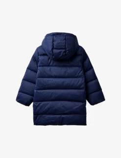 Benetton Feather-and-down-padded Shell Coat 6-12 Years -Selfridges Store R04008431 NAVYBLUE ALT02