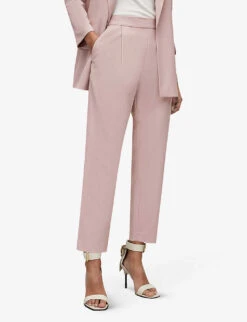 AllSaints Aleida Tapered Mid-rise Stretch-woven Trousers 8 AllSaints Aleida Tapered Mid-rise Stretch-woven Trousers -Selfridges Store R04009265 PALEORCHIDPI ALT02