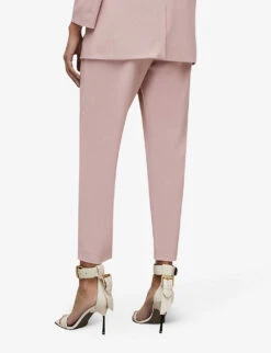 AllSaints Aleida Tapered Mid-rise Stretch-woven Trousers 9 AllSaints Aleida Tapered Mid-rise Stretch-woven Trousers -Selfridges Store R04009265 PALEORCHIDPI ALT03