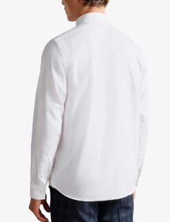 Ted Baker Layer Textured Long-sleeved Cotton-blend Shirt -Selfridges Store R04010881 WHITE ALT03