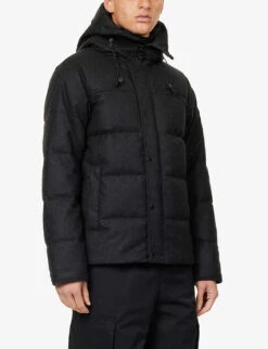 Canada Goose Macmillan Brand-patch Relaxed-fit Recycled-wool Blend-down Hooded Parka -Selfridges Store R04010972 CARBONMELANGE ALT02