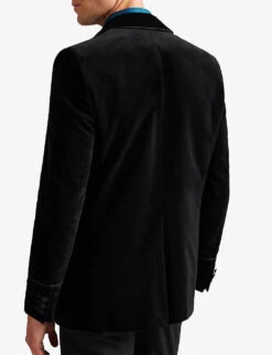 Ted Baker Iwade Slim-fit Velvet Blazer -Selfridges Store R04011139 BLACK ALT02