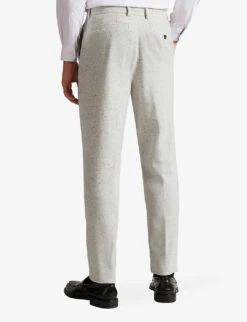 Ted Baker Aclaret Camburn-fit Donegal Wool Trousers -Selfridges Store R04011154 GREYMARL ALT03