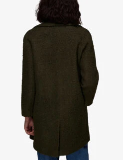 Whistles Daisy Relaxed-fit Wool-blend Coat -Selfridges Store R04011281 KHAKIOLIVE ALT03