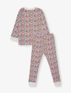 Floral-print Organic-cotton Pyjama Set 1-13 Years -Selfridges Store R04046641 WINTERFLORAL ALT02