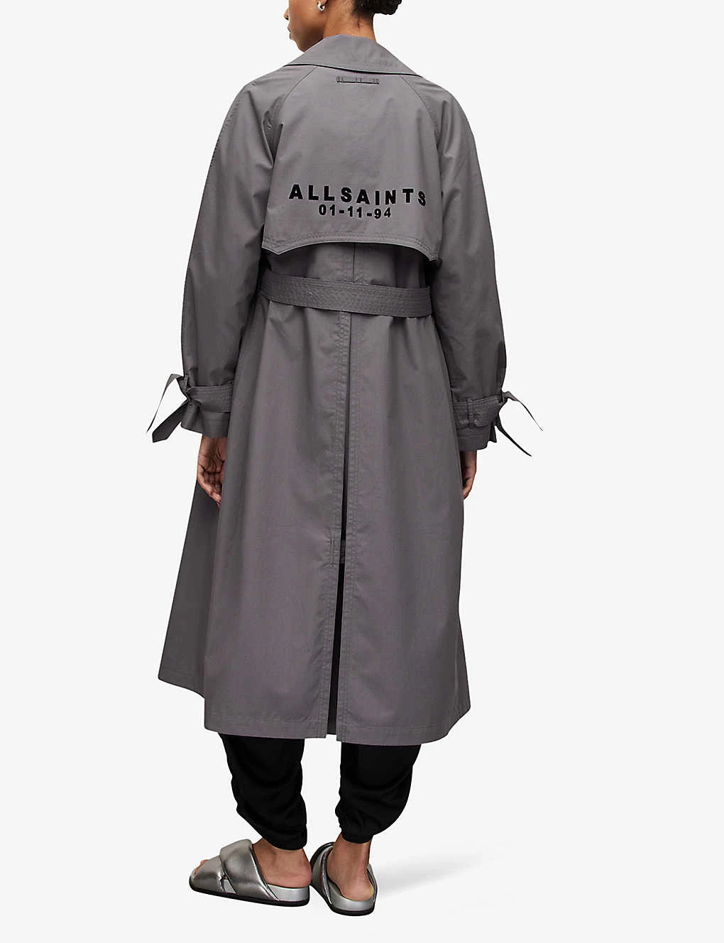 AllSaints Elltee Double-breasted Relaxed-fit Woven Trench 4 AllSaints Elltee Double-breasted Relaxed-fit Woven Trench - Image 4