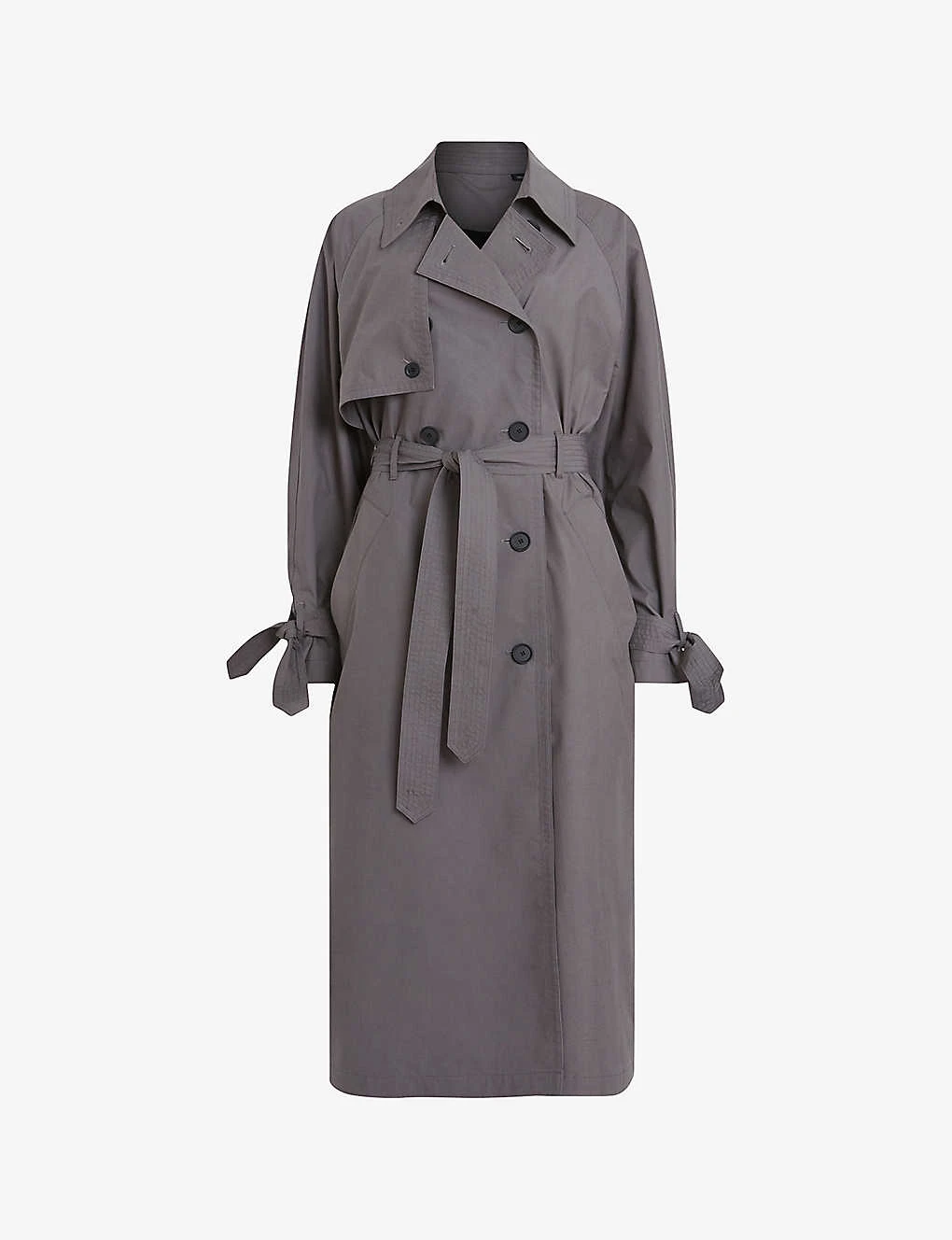 AllSaints Elltee Double-breasted Relaxed-fit Woven Trench 1 AllSaints Elltee Double-breasted Relaxed-fit Woven Trench