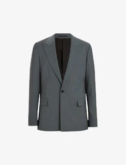 AllSaints Berto Peak-lapel Single-breasted Wool Blazer