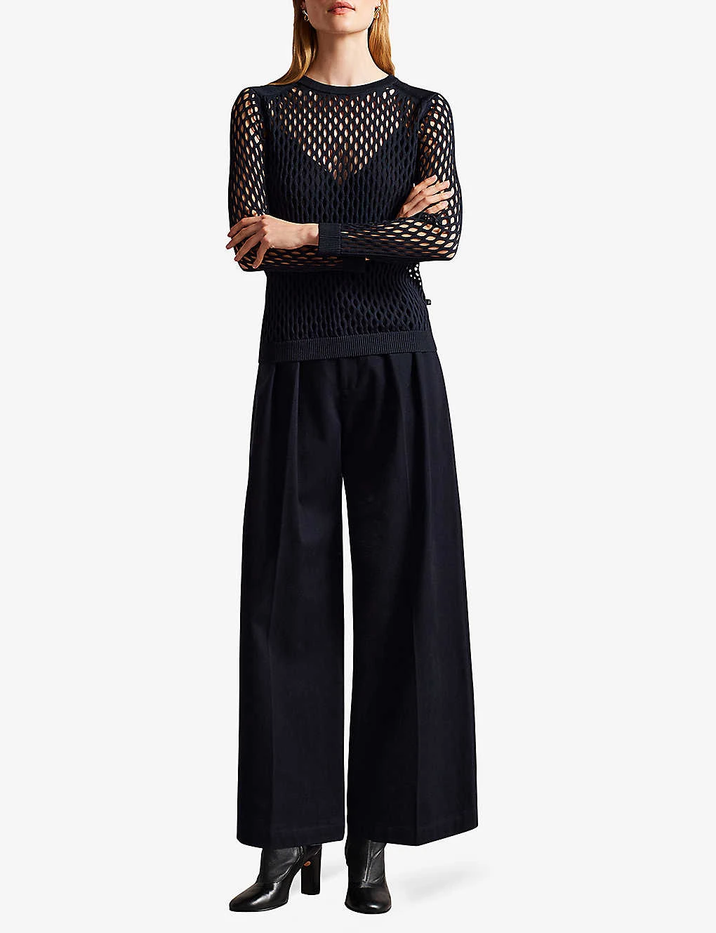 Ted Baker Ohlvia Open-stitch Woven Top 2 Ted Baker Ohlvia Open-stitch Woven Top - Image 2