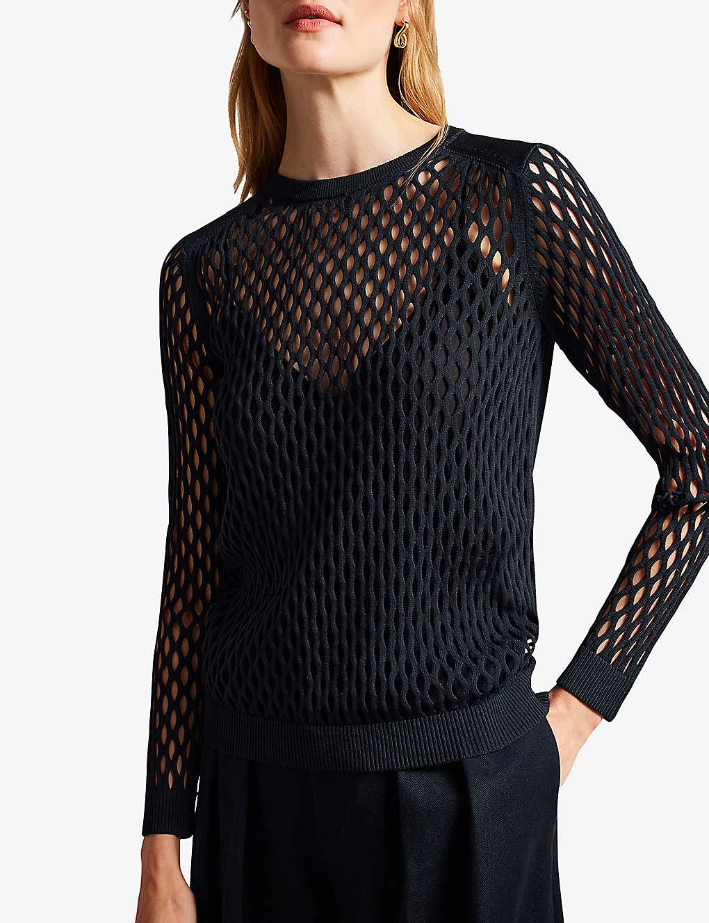 Ted Baker Ohlvia Open-stitch Woven Top 3 Ted Baker Ohlvia Open-stitch Woven Top - Image 3